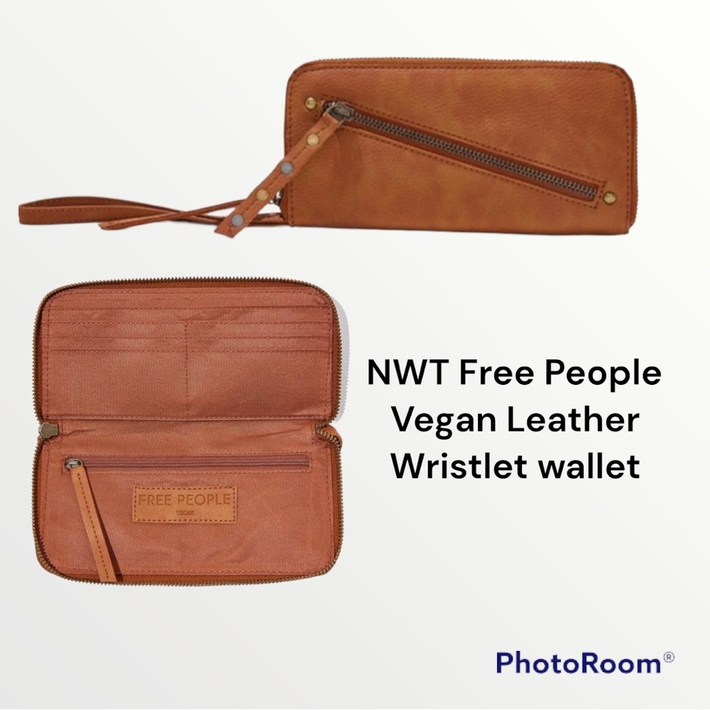 NWT Free People vegan leather Wristlet/wallet is stunning! See all pics